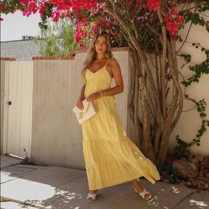Yellow maxi dress